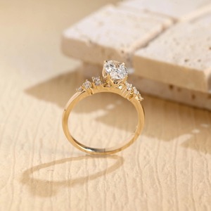 Diamant de laboratoire taille ovale 1ct-8ct Couleur D-H Pureté VVS1-VVS2 VS2 VS1 Certifié IGI Plaqué Or 14K pour la fabrication de bijoux de mariage - Product Image 4