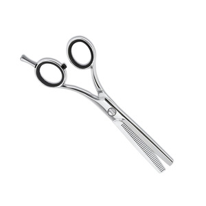 Ciseaux de coiffure professionnels en acier inoxydable 6CR13 à pointe arrondie, pour droitiers, 28 dents, manche long, ciseaux à cheveux - Product Image 3