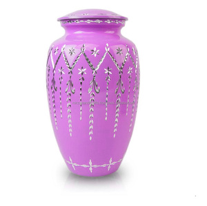 โกศใส่เถ้ากระดูกโลหะผสมสำหรับขี้เถ้าขนาดใหญ่สามารถเก็บขี้เถ้าได้ถึง200ลูกบาศก์นิ้วโกศโลหะสีแดงสำหรับขี้เถ้าขี้เถ้า - Product Image 3