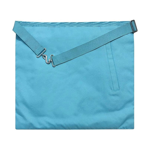 Custom Embroidered Masonic Apron Blue White Classical Style <b>Sew</b>-On Badge Garment Decoration Beads Trim - Product Image 2