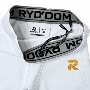 Ensemble de maillot de football américain RYDOM blanc et or 12, col en V, manches courtes, vêtements de sport pour hommes, évacuation de l'humidité - Product Image 3