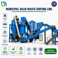 MSW-Recyclinganlage Kommunale Festabfallsortierungslinie Haushaltsmüllbehandlung und Recyclingausrüstung