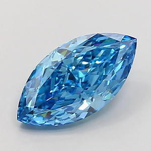 Diamante azul de corte marquesa genuino, cultivado en laboratorio, para la elaboración de joyas. - Product Image 2