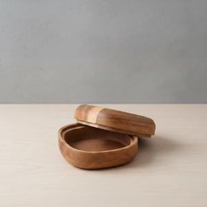 Custom Logo Natural Walnut <b>Wood</b> Jewelry Ring <b>Box</b> Packaging <b>Small</b> Wedding Jewelry Gift Storage Wholesale - Product Image 4