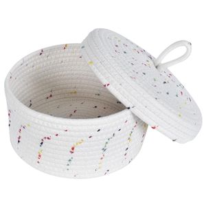 Cesta de Almacenamiento de Yute 100% Natural Tejida a Mano con Tapa, Forma Redonda, Producto Ecológico de Alta Calidad - Product Image 4