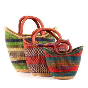 ตะกร้าฟางแบบทำมือที่ทนทานจากเวียดนามตะกร้าตลาดหญ้าทะเล - Product Image 4