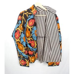 Handmade Women's Embroidered Cotrise Nonwoven Jacket Regular Length Winter <b>Coat</b> with Eco-Friendly Features and Cotton Lining - Product Image 4