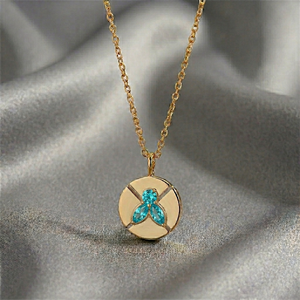 Wholesale Light Green Gemstone Pendant Necklace 18K Gold Plated Round Faceted Crystal Charm Handmade Jewelry Women Bulk Supply - Product Image 4