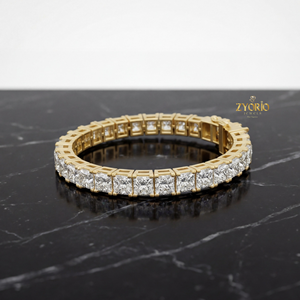 Bracelet tennis en diamant taille Asscher plaqué argent, bijoux fins élégants et luxueux pour femme, cadeau intemporel pour mariage et fête - Product Image 4