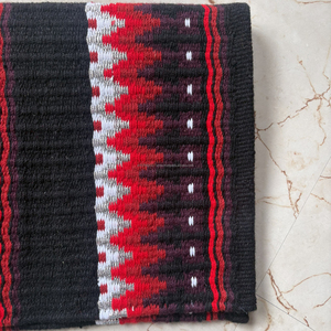 Almohadilla para Silla de Montar de Caballo Estilo Western, Tejida a Mano con Patrón Azteca, Cojín Rojo y Negro - Product Image 2