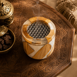 Brûleur d'encens arabe en bois, fait main, écologique, durable, pour Oud, Bakhoor et parfum d'intérieur - Product Image 3