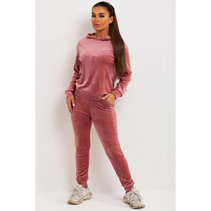Custom <b>Women's</b> <b>Velvet</b> Tracksuit Set | Premium Velour Hoodie & <b>Jogger</b> Pants | OEM ODM Wholesale Sportswear Manufacturer - Product Image 3
