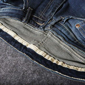 Pantalones Cortos de Mezclilla para Hombre, Azul Oscuro, Lavado Vintage, Estilo Desgastado, Cinco Bolsillos, Corte Clásico, Informales, para Verano - Product Image 3