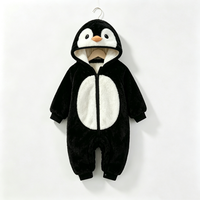 Combinaison bébé pingouin personnalisée, combinaison à capuche confortable, combinaison bébé pingouin, combinaison en peluche pingouin, costume de pingouin pour tout-petit