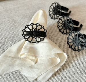 Metal Napkin Buckle Black <b>Ring</b> Wire Mold Design <b>Circle</b> Crafts Metal Napkin <b>Ring</b> Lowest Price - Product Image 6