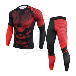 Conjunto de Camiseta Deportiva de Compresión para Hombre, Color Verde Oliva Oscuro, Manga Larga, Cuello Redondo, 2 Piezas, Secado Rápido, Transpirable, para Yoga - Product Image 5