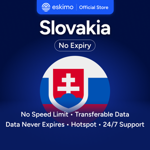 Tarjeta SIM digital Eskimo Slovakia de 10 GB sin caducidad de datos, datos de viaje de alta velocidad 5G/4G, no se requiere SIM física, S-SV-10, para teléfonos inteligentes - Product Image 1