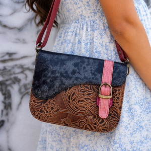 Western <b>Snake</b> Skin Pattern Leather Handbag Crossbody Sling <b>Bag</b> Stylish Best Seller Shoulder Leopard Print for Women - Product Image 1