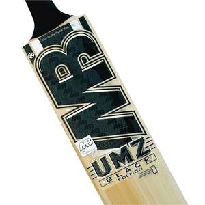 Bat de cricket en bois d'orme anglais mb malik umz black edition avec housse de protection gratuite, couverture anti-bulles, grip supplémentaire et feuille anti-rayures, tout inclus. - Product Image 3