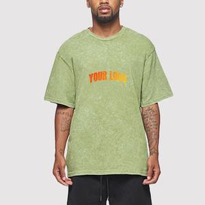 OEM <b>Men</b> 100% Cotton <b>T</b> <b>Shirt</b> Custom Puff Print Logo Unisex Graphic Short Sleeve Blank Drop Shoulder Double Layer Tees Top - Product Image 4