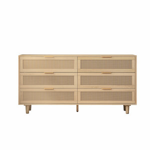 DreamCraft, 6 cajones, tocador de ratán de 59,06 "con cofre de almacenamiento, muebles de dormitorio de Vietnam para organización, ratán duradero - Product Image 3