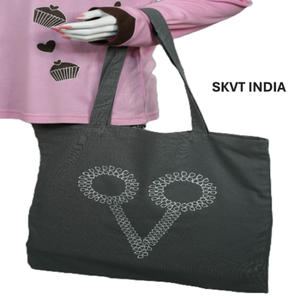 White Organic Cotton Tote <b>Bag</b> Two Straps <b>Large</b> Capacity Shoulder Shopper Recyclable Custom Logo <b>Canvas</b> Carry Beach Travel <b>Bag</b> - Product Image 2