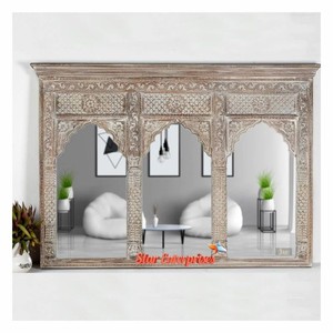 Antique Teak Wood <b>Wall</b> <b>Mirrors</b> OEM Custom Wholesale | Traditional Design Eco-friendly Handmade Durable Lightweight | Aqudus - Product Image 1