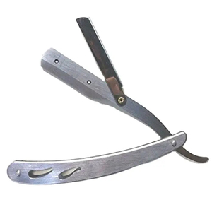 Metal Folding Handle Barber New Style Shaving <b>Razor</b> Shaving Hair Removal Tools Salon Products Half Blade Manufacturer - Product Image 1