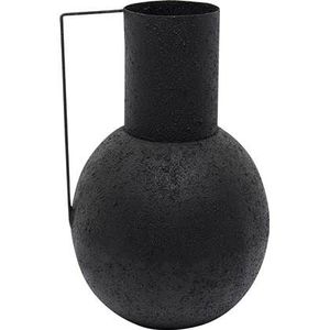 Handmade Aesthetic Black Lava Textured Metal <b>Vase</b> Contemporary Spherical Iron Pitcher Minimalist Dried Flower <b>Vase</b> for <b>Decor</b> - Product Image 1