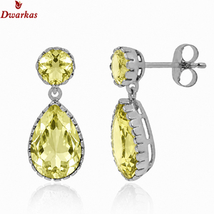 Excellent design <b>earrings</b> <b>solid</b> 925 sterling <b>silver</b> black rutile stone drop <b>earring</b> wedding engagement gift <b>earrings</b> women - Product Image 6