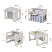 Table de sevrage Montessori 3-en-1 SINKIPA avec 2 chaises – Design moderne en plastique, écologique et sûr pour la maison, le bureau, l'école et le salon