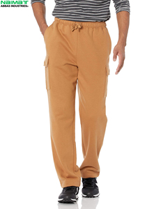 Contrast Stitch Details Sweat Pants Men Solid Heavy Weight Fleece Outdoor Casual Sportswear Trousers Bundle New - Product Image 1