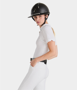 Chemise d'équitation pour femmes de qualité supérieure, manches courtes, extensible, respirante, confortable, haut de gamme pour les sports équestres - Product Image 5