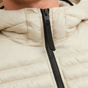 Top Quality Street Canvas Stand Collar Front Logo Men's Winter Puffer <b>Jackets</b> Quilted Polyester Filling Waterproof - Product Image 5
