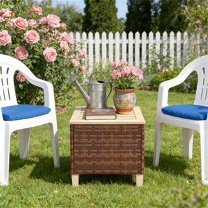 Tavolino da esterno marrone per terrazza e giardino - Solo tavolo - Product Image 1