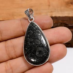Pendentif en pierre précieuse de marcassite naturelle, style bohème, en argent sterling 925, bijoux faits à la main, cadeau pour femme - Product Image 6