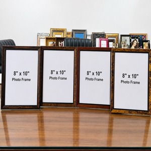 Wholesale Factory <b>Classic</b> Wood Grain <b>PS</b> Wooden Molded 8x10 Picture Frame Set High Quality Tabletop Wall Mounting Photo Frames - Product Image 1