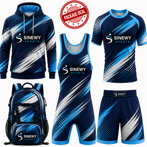 Paquete de Ropa Deportiva Personalizada para Lucha Libre: Singlet, Rash Guard, Pantalones Cortos de Lucha, Sudadera con Capucha y Cremallera de Cuarto, Uniforme Deportivo para Entrenamiento en Equipo - Product Image 6