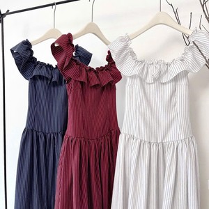 Custom Chiffon Spaghetti <b>Strap</b> Mini Bow off Shoulder Woven Daily Natural Waist <b>Dress</b> for OEM Women Summer Wear - Product Image 5