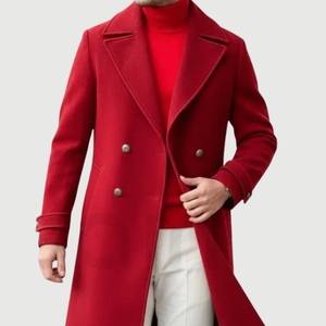 Nouveau Manteau Long en Laine Coupe Ample et Décontractée Personnalisable pour Homme, Coupe-Vent, Tissu Épais et Doux, Grande Taille, Collection Hiver Automne 2026 - Product Image 1