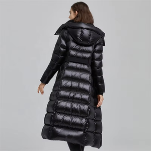 เสื้อแจ็คเก็ตผู้หญิงคุณภาพสูงแบบยาว บุนวมมีฮู้ด ผ้าโพลีเอสเตอร์ อุ่นสบายสำหรับฤดูหนาว - Product Image 5