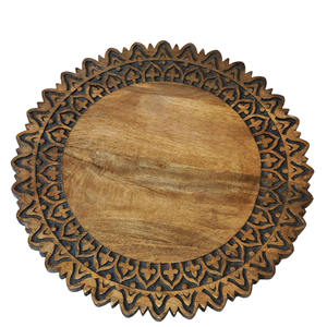 Multiuso hecho a mano mango madera Lazy Susan giratorio moderno sostenible cocina encimera organizador despensa titular - Product Image 1