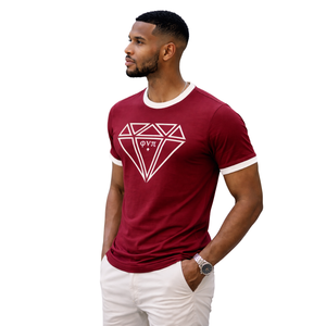 Camiseta Kappa Alpha Psi Diamond Phi Nu Pi, Ringer Tee Krimson, Ropa de Fraternidad Griega con Diseño Clásico, Comodidad Premium y Ajuste Elegante - Product Image 3