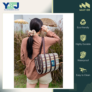 Tapis de pique-nique/plage pliables en polypropylène 100 % plastique recyclé, nouvelle conception, qualité supérieure, fournis directement par l'usine - Product Image 2