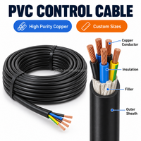 Câble de commande blindé, isolé en PVC, gaine XLPE, conducteur en laiton, 450/750V, distribution électrique, câblage industriel