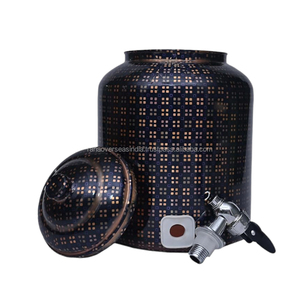 Distributeur de stockage d'eau en cuivre pur de qualité supérieure à haute vente avec utilisation de la conception d'impression en émail pour la maison et les bureaux - Product Image 5