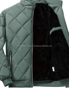 Chaqueta Bomber de Satén Personalizable para Hombre, para Invierno, Estilo Casual Urbano, Cierre de Cremallera, Tela de Lona Bordada, Diseño Sólido - Product Image 2