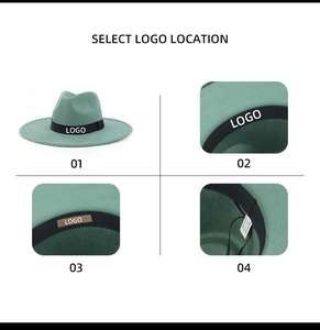 Fashion Polyester Fedora Hat for Women <b>Men</b> Classic Character Casual <b>Flat</b> Wide Brim Jazz <b>Cap</b> - Product Image 6