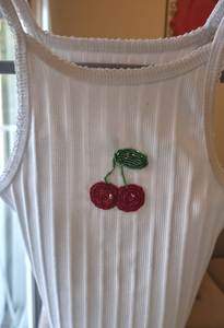 Embroidery Crafted Beaded Ten Top with Unique Textile <b>Ornamentation</b> for Modern Fashion Retail Collections - Product Image 3