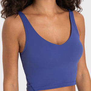 Sujetador deportivo con cuello en U, de alto soporte, transpirable, ligero, de secado rápido, de nailon y elastano, para fitness y yoga, personalizable al por mayor - Product Image 3